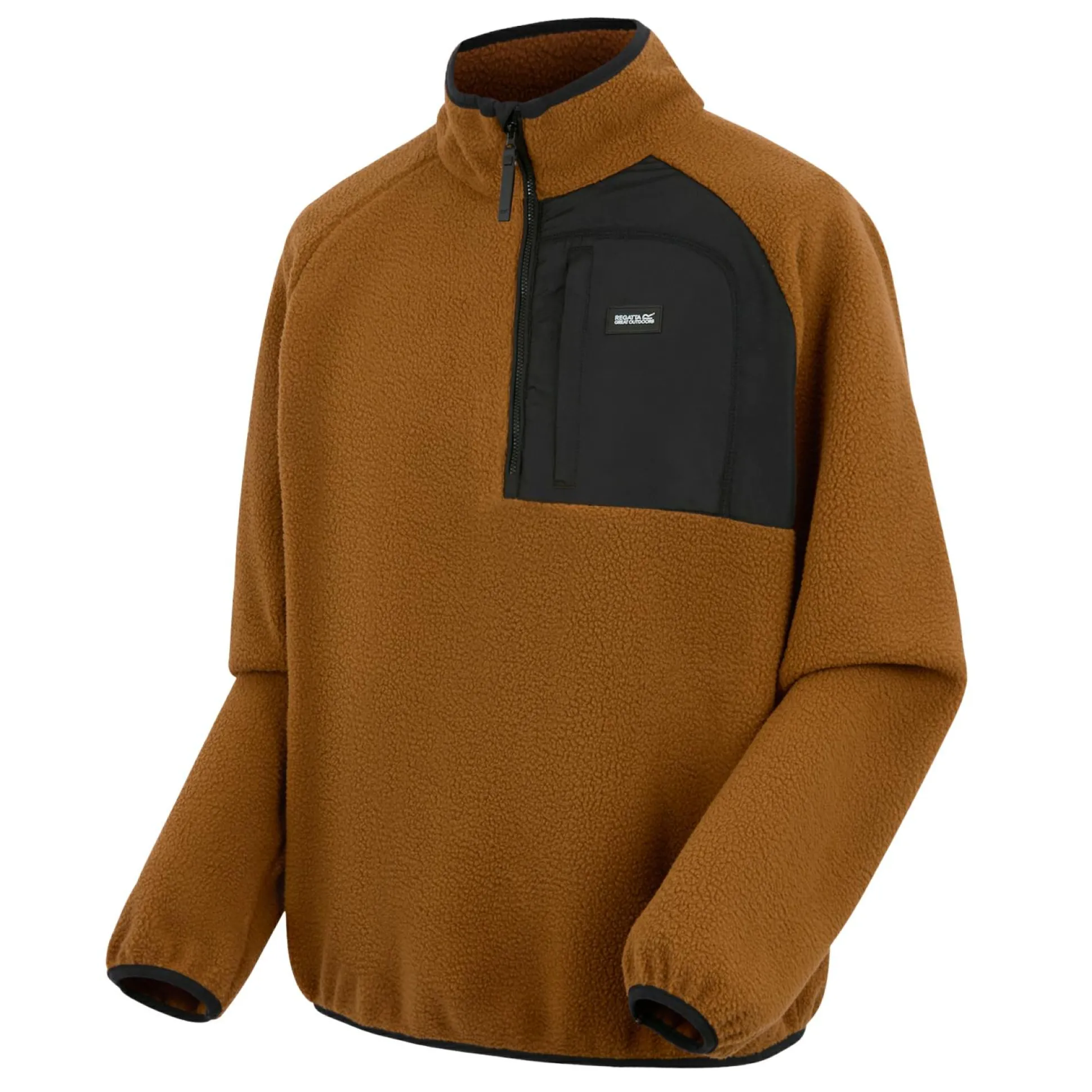 Men's Frankie Borg Half Zip Fleece | Brown