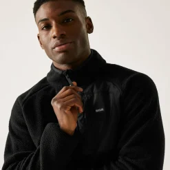 Men's Frankie Borg Half Zip Fleece | Black
