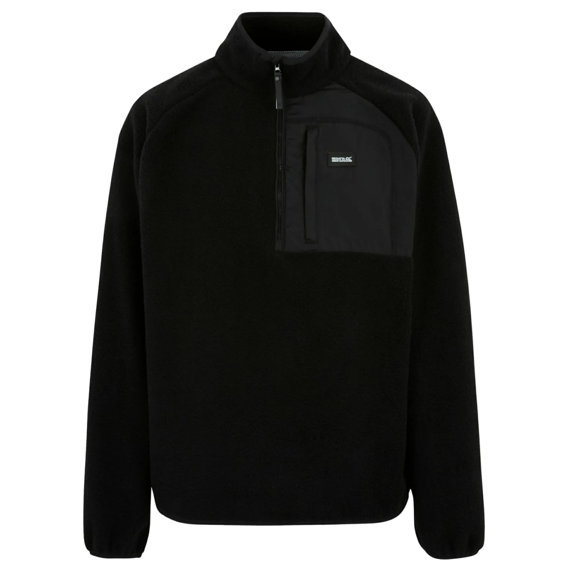 Men's Frankie Borg Half Zip Fleece | Black