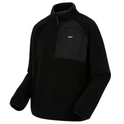 Men's Frankie Borg Half Zip Fleece | Black