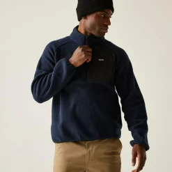 Men's Frankie Borg Half Zip Fleece | Navy Blue