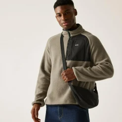 Men's Frankie Borg Half Zip Fleece | Brown