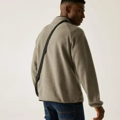 Men's Frankie Borg Half Zip Fleece | Brown