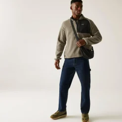 Men's Frankie Borg Half Zip Fleece | Brown