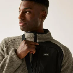 Men's Frankie Borg Half Zip Fleece | Brown