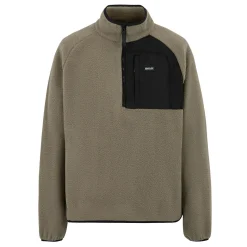 Men's Frankie Borg Half Zip Fleece | Brown