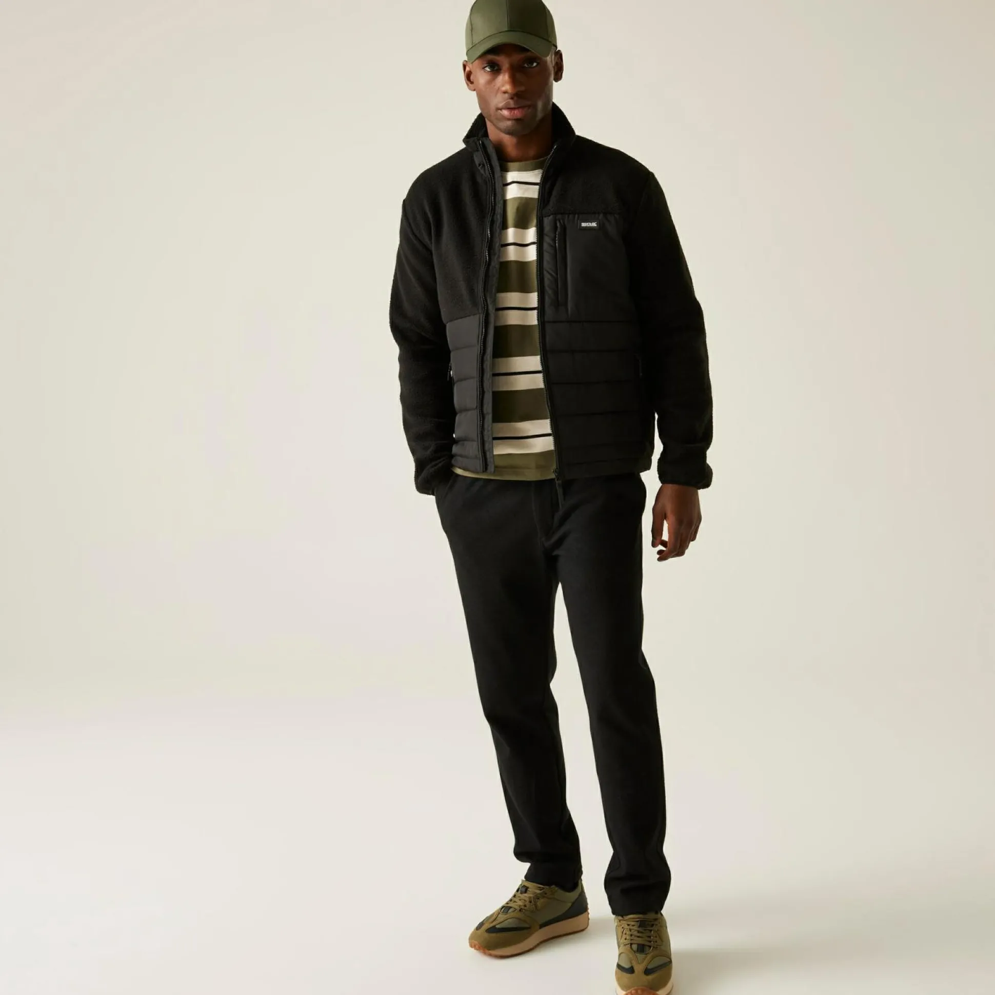 Men's Frankie Borg Hybrid Full Zip Fleece | Black