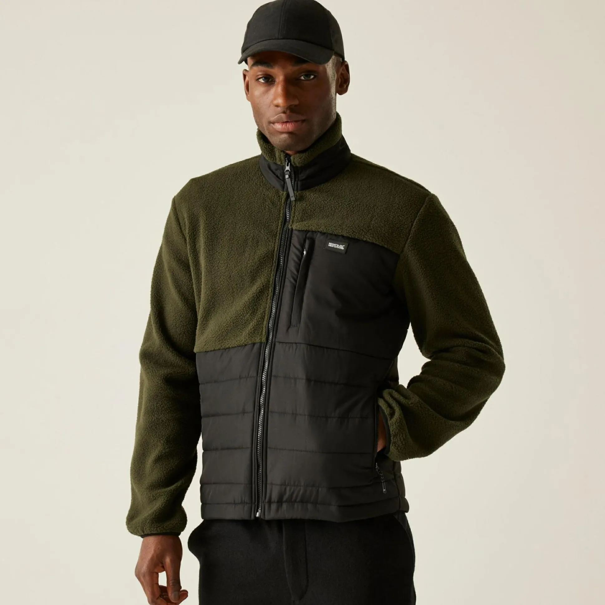 Men's Frankie Borg Hybrid Full Zip Fleece | Black