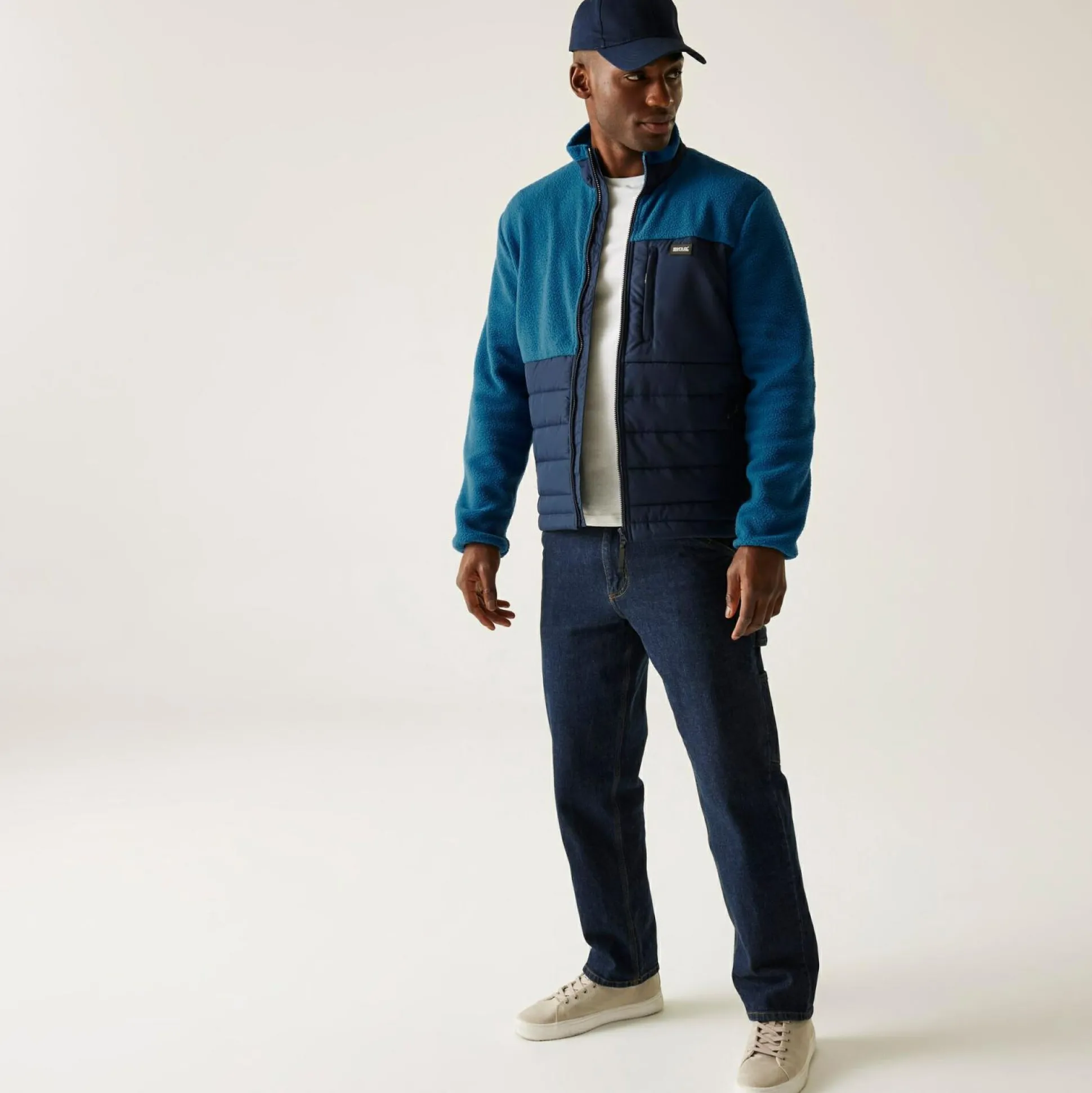 Men's Frankie Borg Hybrid Full Zip Fleece | Navy Blue
