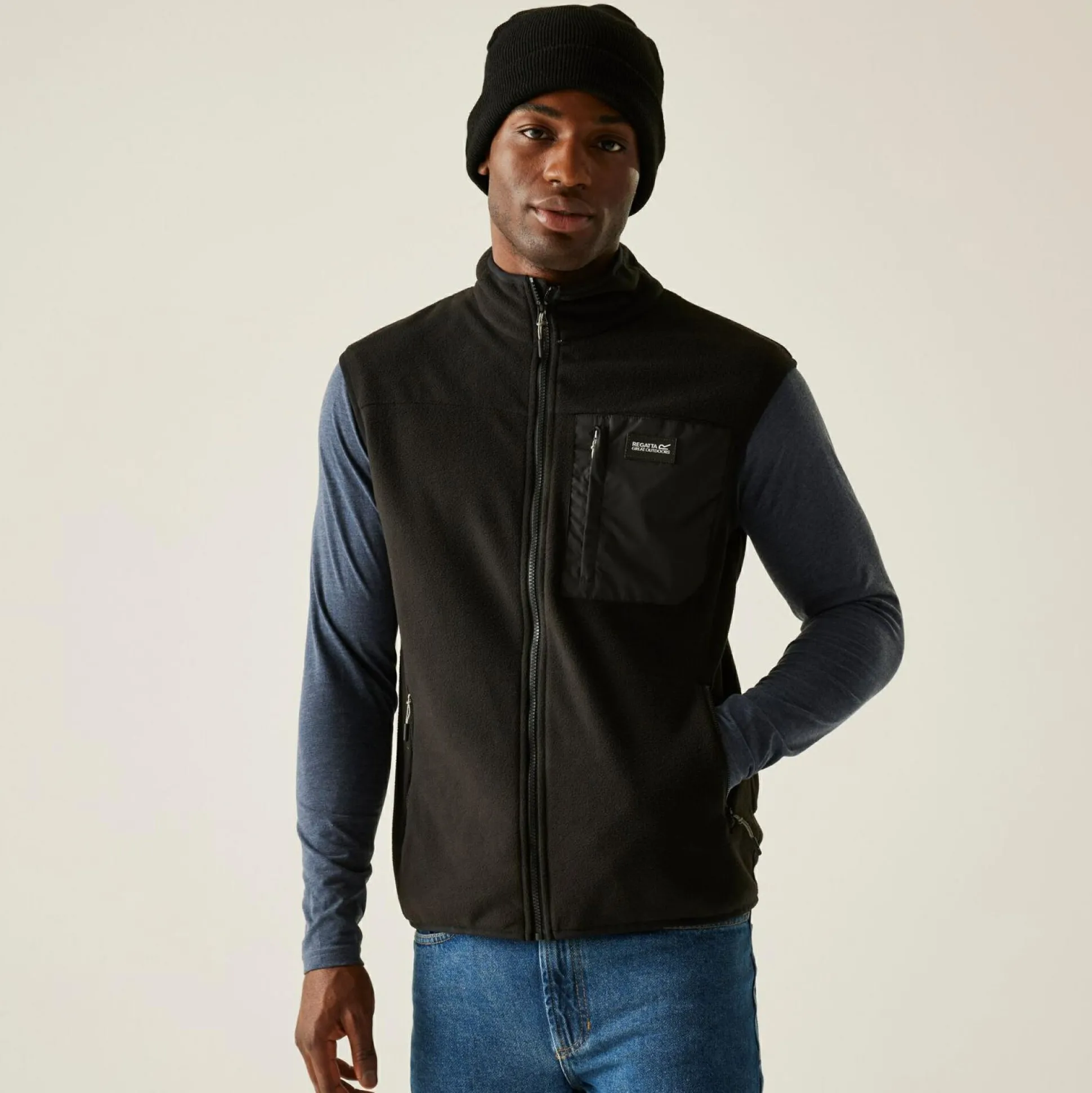 Men's Frankie Fleece Gilet | Black