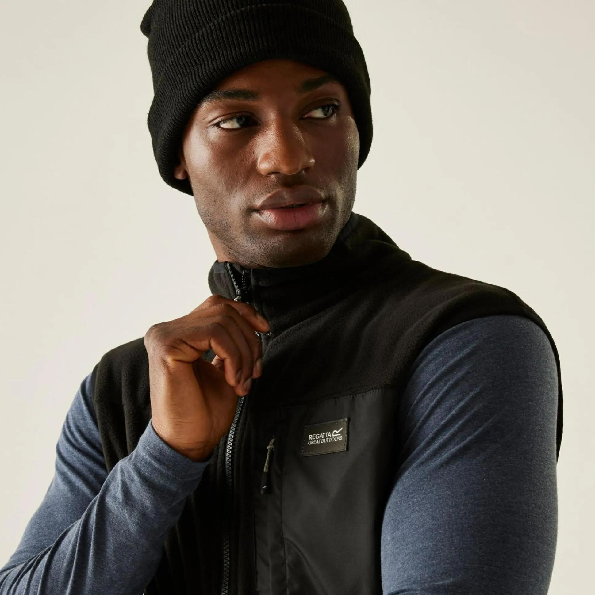 Men's Frankie Fleece Gilet | Black