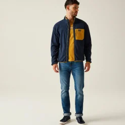 Men's Frankie Full Zip Fleece | Navy Mustard