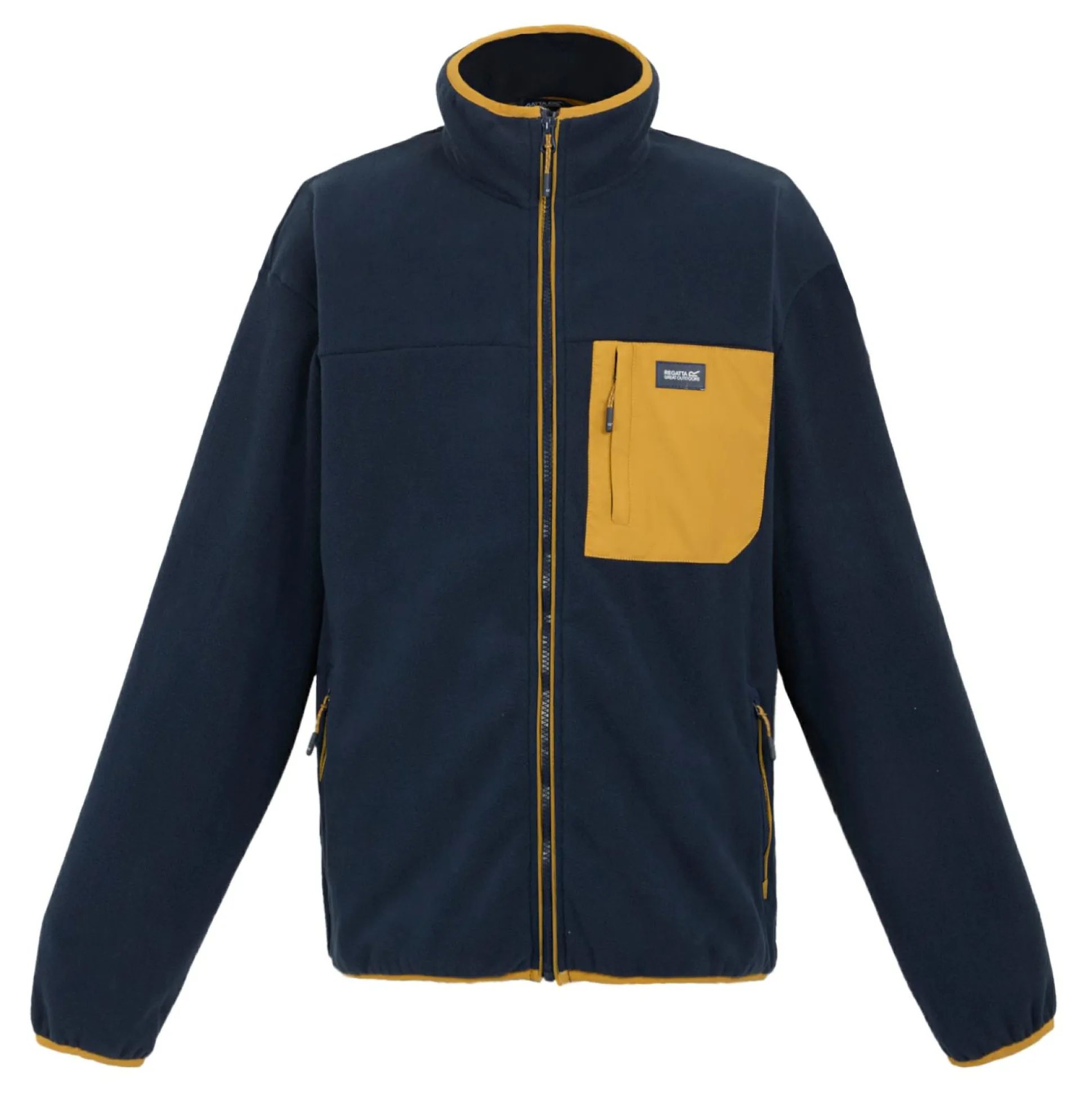 Men's Frankie Full Zip Fleece | Navy Mustard