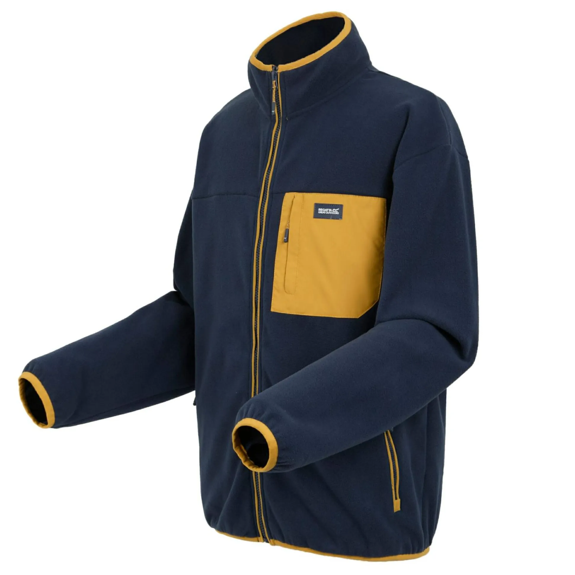 Men's Frankie Full Zip Fleece | Navy Mustard