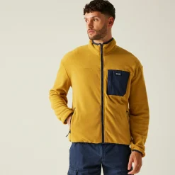 Men's Frankie Full Zip Fleece | Mustard Navy