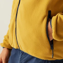 Men's Frankie Full Zip Fleece | Mustard Navy