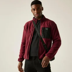 Men's Frankie Full Zip Fleece | Dark Maroon