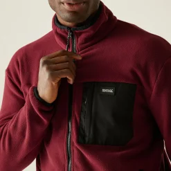 Men's Frankie Full Zip Fleece | Dark Maroon