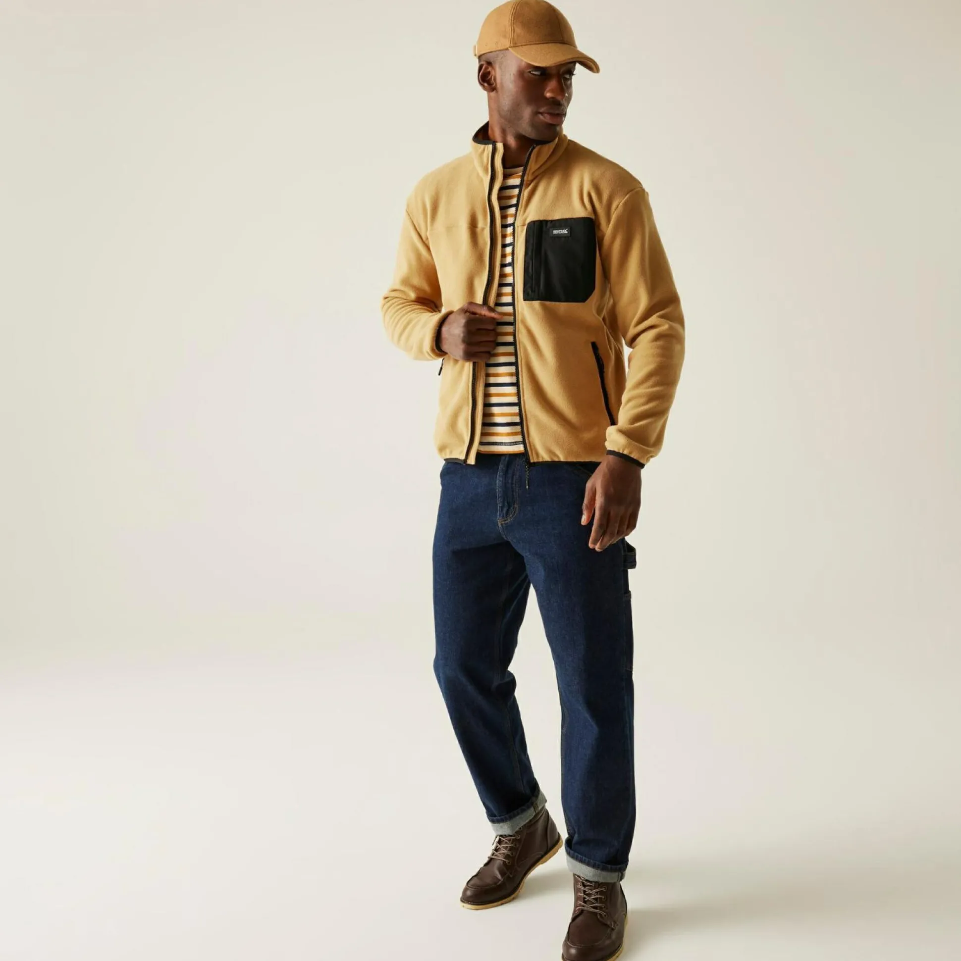 Men's Frankie Full Zip Fleece | Beige