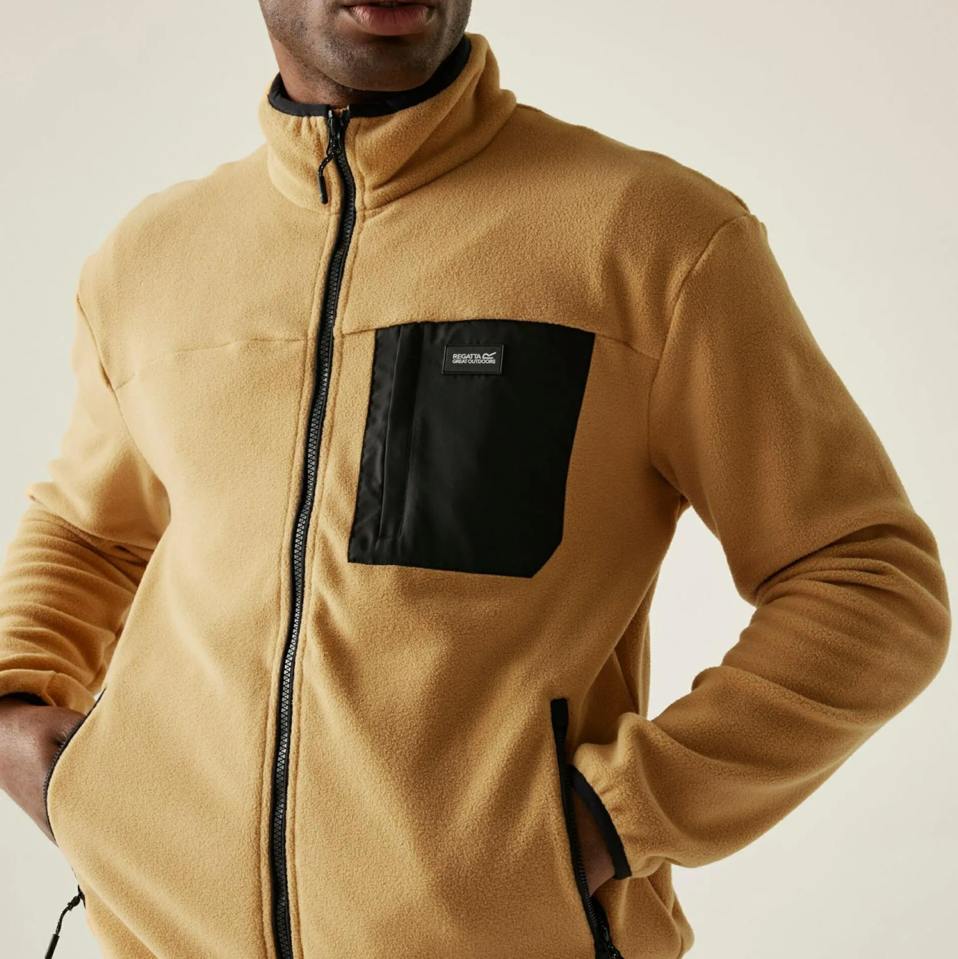 Men's Frankie Full Zip Fleece | Beige