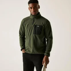 Men's Frankie Half Zip Fleece | Dark Khaki