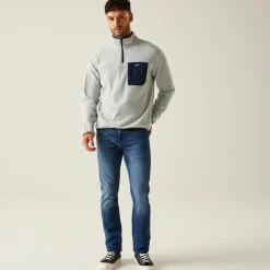 Men's Frankie Half Zip Fleece | Silver Grey Navy