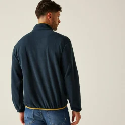 Men's Frankie Half Zip Fleece | Navy Mustard