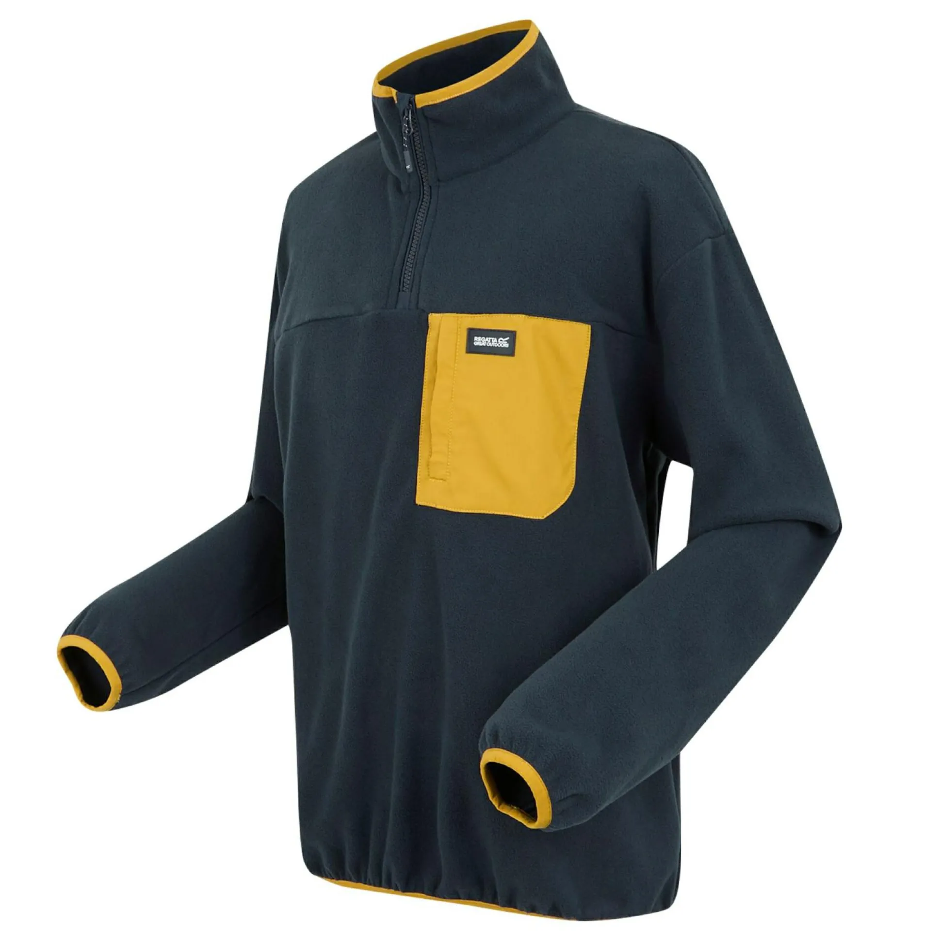 Men's Frankie Half Zip Fleece | Navy Mustard