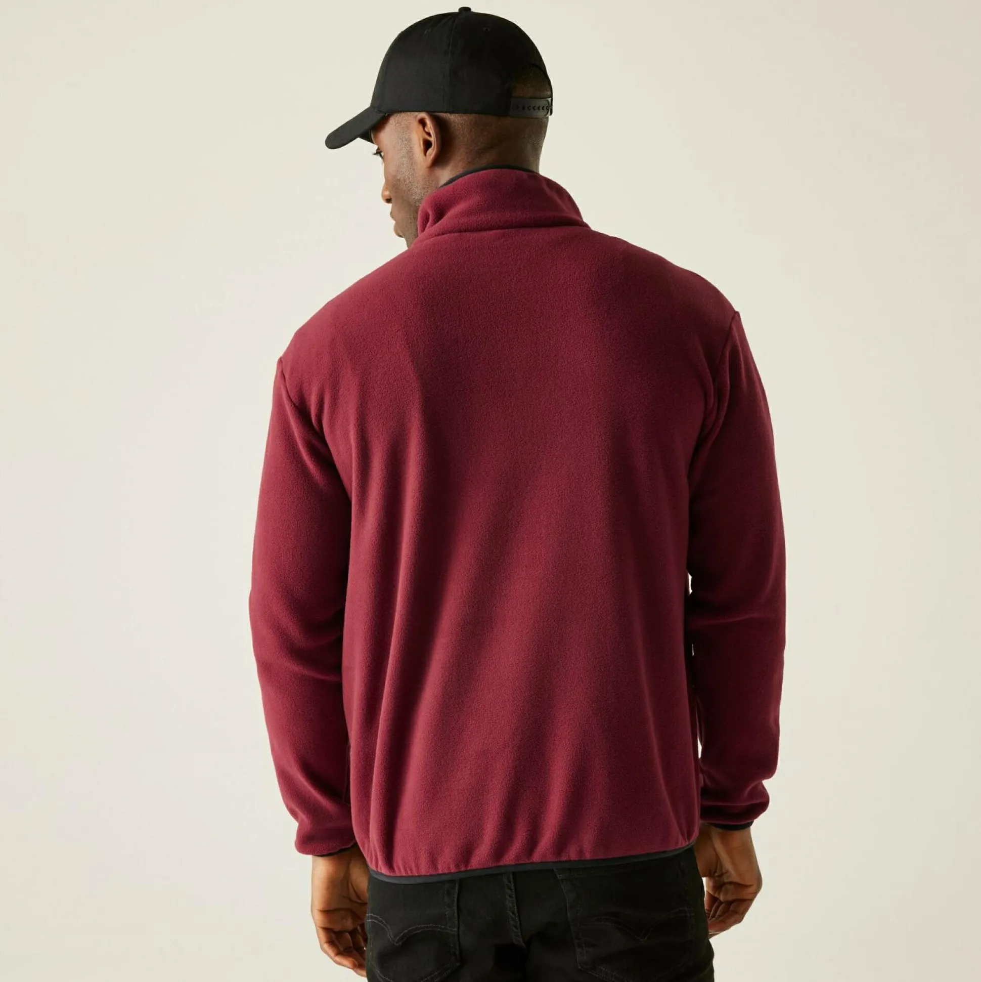 Men's Frankie Half Zip Fleece | Dark Maroon