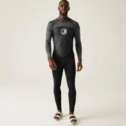 Men's Full 2mm Wetsuit | Black Dark Grey White