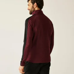 Men's Hepley Half Zip Fleece | Dark Maroon