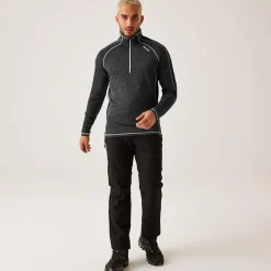 Men's Hepley Half Zip Lightweight Fleece | Ash Black