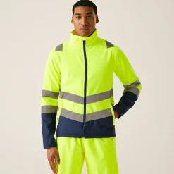 Men's Hi-Vis 2-Layer Softshell Jacket | Yellow Navy