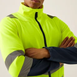 Men's Hi-Vis 2-Layer Softshell Jacket | Yellow Navy