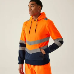 Men's Hi-Vis Overhead Hoodie | Orange