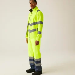 Men's Hi-Vis Pro Contract Ablaze 2 Layer Softshell Jacket | Yellow
