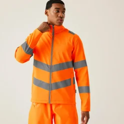 Men's Hi-Vis Pro Contract Ablaze 2 Layer Softshell Jacket | Orange