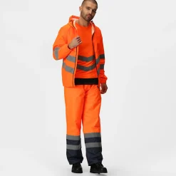Men's Hi-Vis Pro Waterproof Reflective Packaway Work Jacket | Orange