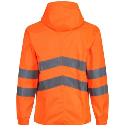 Men's Hi-Vis Pro Waterproof Reflective Packaway Work Jacket | Orange