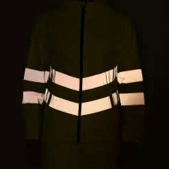 Men's Hi-Vis Pro Waterproof Reflective Packaway Work Jacket | Yellow