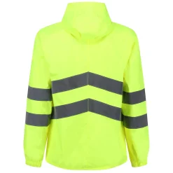 Men's Hi-Vis Pro Waterproof Reflective Packaway Work Jacket | Yellow