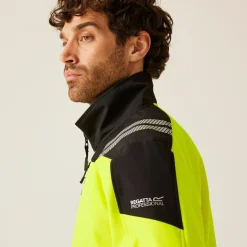Men's Hi-Vis X PRO 3 Layer Softshell Jacket - Class 2 | Black Yellow