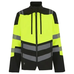 Men's Hi-Vis X PRO 3 Layer Softshell Jacket - Class 2 | Black Yellow