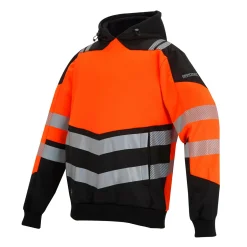 Men's Hi-Vis X Pro Hoodie - Class 2 | Black Orange