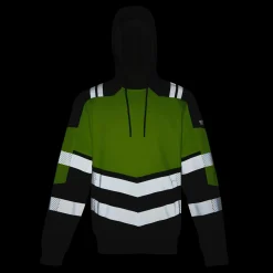 Men's Hi-Vis X Pro Hoodie - Class 2 | Black Yellow