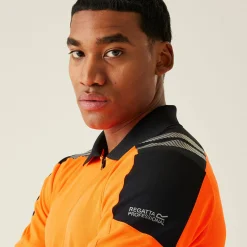 Men's Hi-Vis X-Pro Polo - Class 1 | Black Orange
