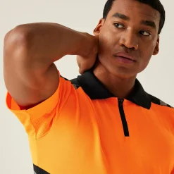 Men's Hi-Vis X-Pro Polo - Class 1 | Black Orange