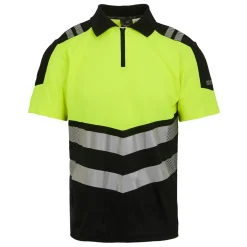 Men's Hi-Vis X-Pro Polo - Class 1 | Black Yellow