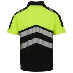 Men's Hi-Vis X-Pro Polo - Class 1 | Black Yellow