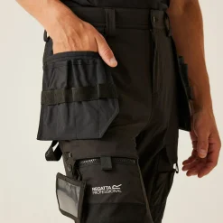 Men's Hi-Vis X-Pro Stretch Holster Trousers - Class 1 | Black Orange